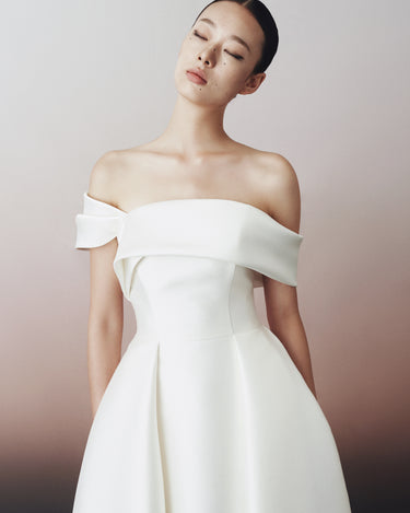 AGNES White Wedding Dress | Off-Shoulder A-Line Gown 6 AGNES White Wedding Dress | Off-Shoulder A-Line Gown 6